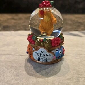 Bear in the Big Blue House Mini Snow‎ Globe Christmas Ornament Jim Henson Disney